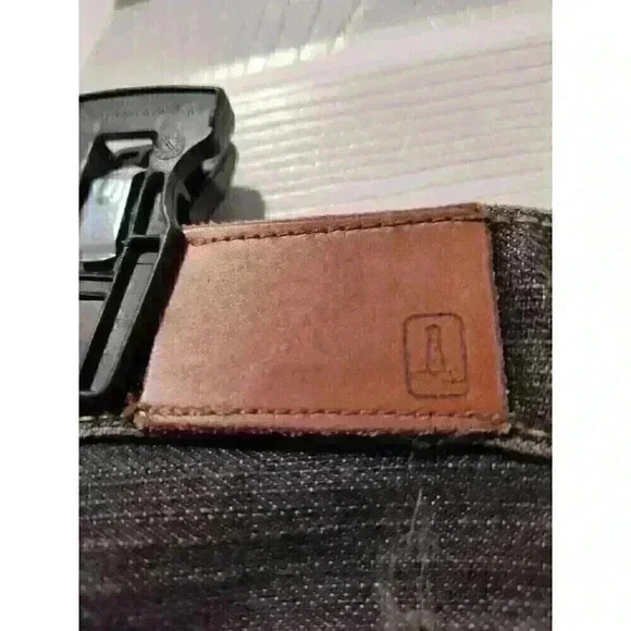 EXC Lands' End Black Traditional Fit Tapered Leg Denim Jeans Men's Size 37x32 - Picture 11 of 11